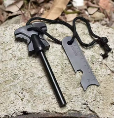 2X Fire Starter Flint Steel Striker Survival Kit Ferro Rod Camping Outdoor Tool
