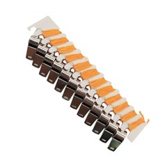 12Pcs Steel Whistles Durable Metal Fan Judge with String for Activity Silver