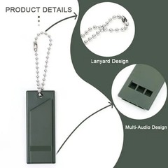 1 Pc Portable 3 Frequency Whistle Loud Survival Camping Hiking Safety Tool