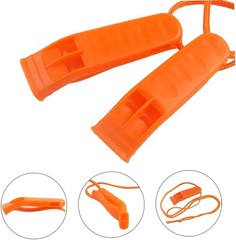 10/20/40 Emergency Safety Whistle Plastic Whistles Set with Lanyard,Red Orange
