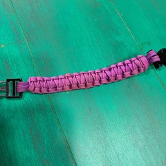 1 Mad Max Style Adjustable Paracord Bracelet 7.5″ Diamond Knott Purple