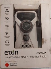 Eton FRX1 Hand Turbine AM/FM/Weather Radio White Silver Color New In Box