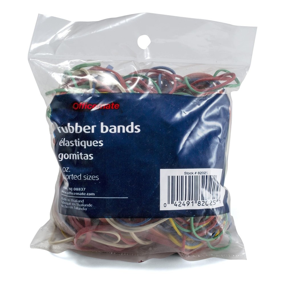 Officemate Assorted Size and Color Rubber 0.05 x 5.75 x 1.75 inches,