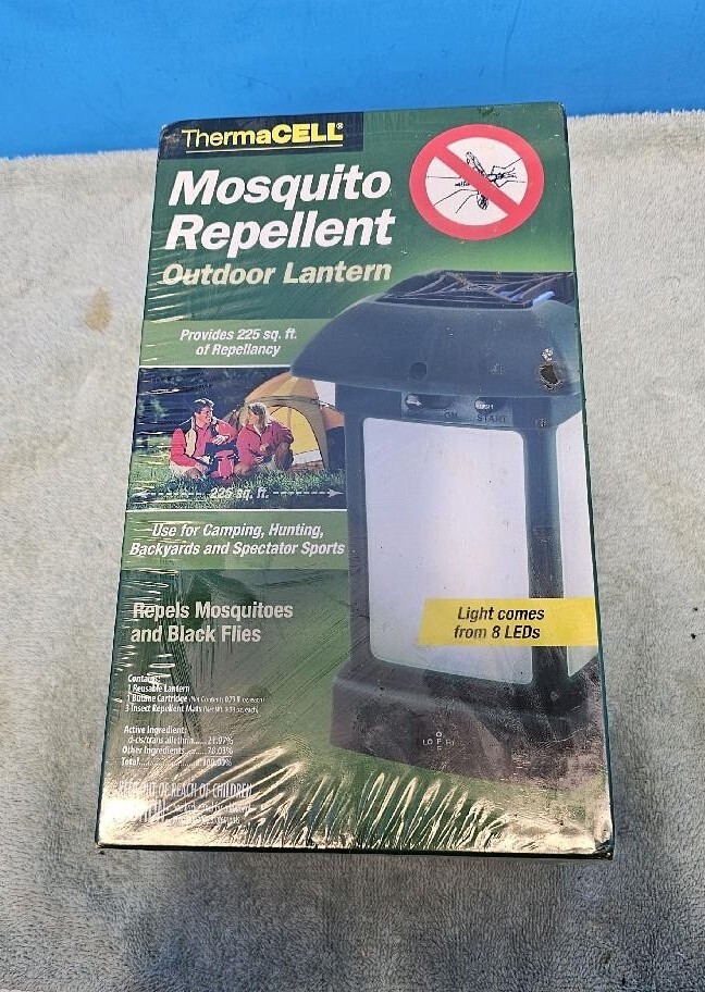 Thermacell Mosquito Repellent Outdoor Lantern 15’x15’ Cover Zone *New Sealed*