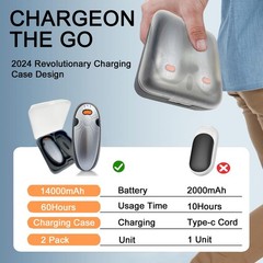 Hand Warmers Rechargeable 2 Pack,with Charging Palm-Sized, Black