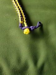 NEW- Neck Lanyard w/break-away clip-Handmade- Paracord 550- Purple/ Yellow – 30″