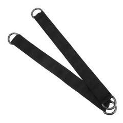 2Pcs Heavy Duty Nylon Tree Swing Strap Kit with D Rings Antislip Design Black