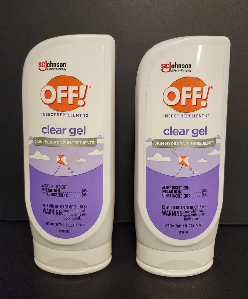 OFF! INSECT REPELLENT 12 CLEAR GEL Protection Skin Hydrating (2 PACK – 6 Fl Oz)