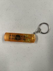 Key Chain with Whistle, Compass and Red Emergency Light