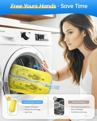 PTAHON Shoe Washing Machine Bag – Reusable Laundry X-Large, Yellow-1PCS