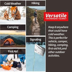 Ultra-Compact Emergency Thermal Blankets – 4 Individually Packed for Convenience