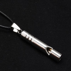 Titanium Emergency Whistle Loud Portable Keychain Necklace Whistle EDC Keyring f