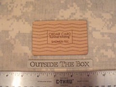 Emergency/Survival: «Fire Card» Credit Card Size, Perforated Cedar Kindling