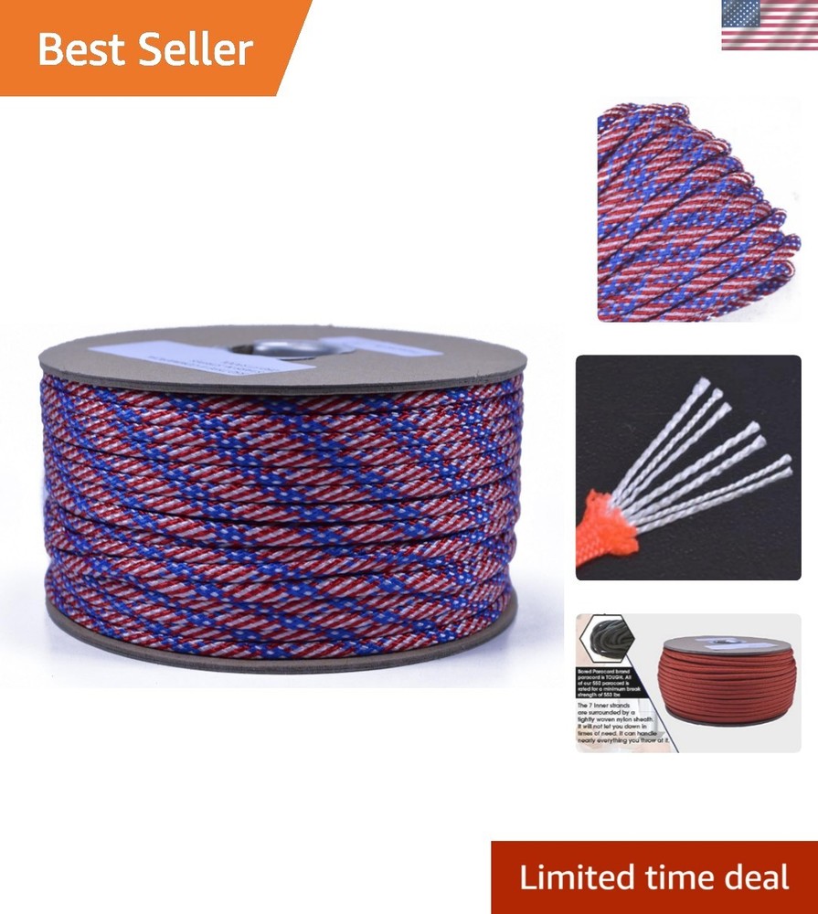 – 1′, 10′, 25′, 50′, 100′ Hanks & 250′, 1000′ Spools of Parachute 550 Cord Ty…