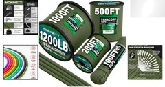 100FT Army Green Paracord Rope – 1200lb Strength for Camping & Crafting Projects