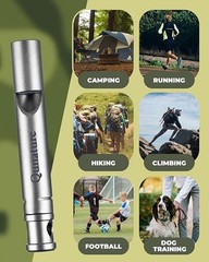 Qunature Emergency Whistle Titanium Signal Whistle Loud 120 dB Safety Survival
