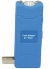 Police Blue Stun Gun Self Defense 60 Mi Vol Rechargeable FLASHLIGHT Home Protect