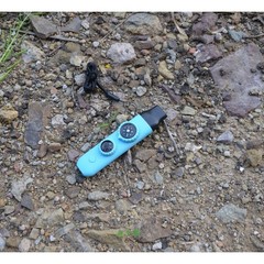 7 in 1 Survival Whistle with LED Light Compass Thermometer Emergency Kit Tool