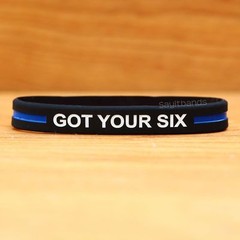 GOT YOUR SIX Wristband Lot – Thin Blue Line Police Law Enforcement Bracelet Set