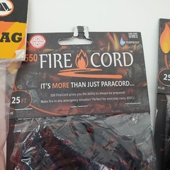 Lot TRAIL BLAZER Survival Kit w/ Dry Bag & 2 FIRE CORD Paracord Fire Emergency