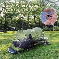 Pop-Up Mosquito Net Tent Folding Mosquito Net Zipper Double Door Netting Tent