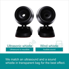 8Pcs Deer Whistles for Vehicles Wind Activated Black