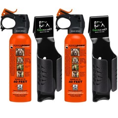 UDAP Pepper Power Bear Spray Repellent w/ Hip Holster(2 Pack) EXP:2028-2029