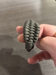 Paracord Survival Bracelet, ( The Cobra ) 550 Paracord 7 Strand , Large, Green.