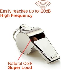 Stainless Steel Sports Whistles – Loud Sound and Hands-Free Lanyard for Coaches