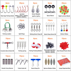PLUSINNO Fishing Accessories 7.9 x 5.5 x 0.8″, 263Pcs Kit
