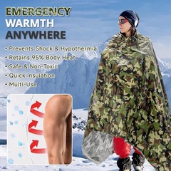 Survival Emergency Thermal Blankets: Extra Large 84” X63” Space Mylar Blanket Ki