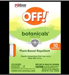 OFF! Botanicals Plant-Based Insect Repellent Towelettes, 10ct