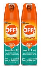 2 ~Johnson Off Family Care Insect Repellent Smooth & Dry Powder Dry Formula 4 oz