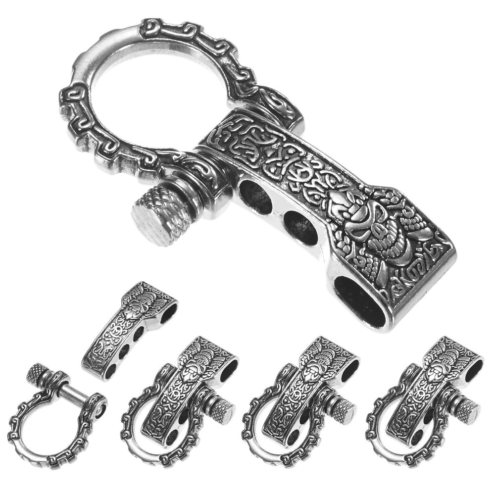 Paracord Bracelet Shackle Buckle [5PCS] – Adjustable Metal Pattern Bow Shackl…