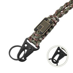 2 Pcs Heavy Duty Paracord Lanyard Braided Keychain Necklace Rope for Outdoor Use