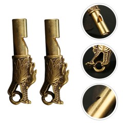 2pcs Referee Whistles Charm Antique Keyring Charm Delicate Creative Survival