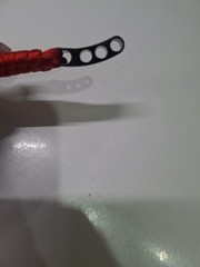 Survival/Fashion Paracord Bracelet With Shackle Adjustable Latch Red/Black NICE!