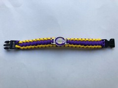 Lakers Los Angeles Purple Yellow Paracord Survival Bracelet 9′ Sport Fans,Sport