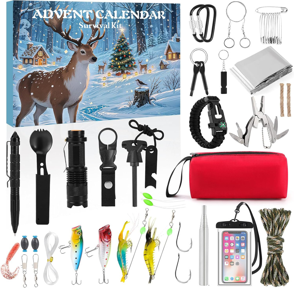 «Survival Kit Advent Calendar 2026 for Men – Survival Gear and Supplies 24 Days