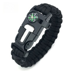 Parachute Woven Bracelet Compass Survival Hand Rope Outdoor Camping Emergency