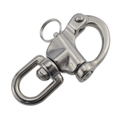 2 PCS 23/4 Inch Swivel Eye Snap Shackle Quick Release 316 Stainless Steel