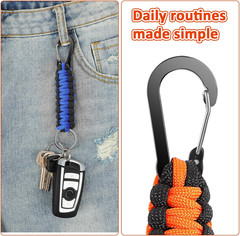 2 Pcs Paracord Keychain, Heavy Duty Key Chain Military Braided Key Chain