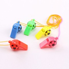 10Pcs/Set Mini Plastic Whistle With Rope Football Cheerleading Whistle Cute Gift