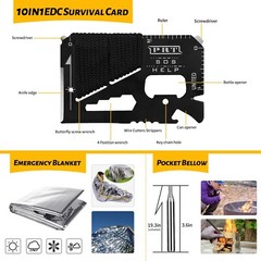60 In 1 Multifunction Survival Kit Outdoor Emergency Camping Hiking Tool Kit