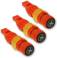 Silbato de supervivencia 5en1 Emergency Brujula silbato y contenedor impermeable