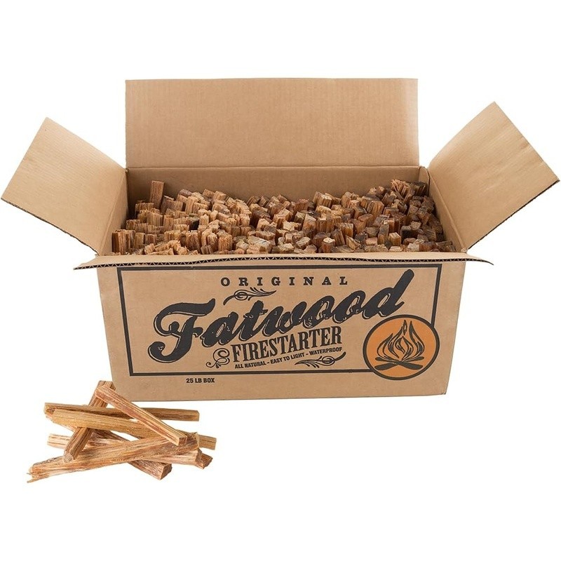 Natural Pine Fatwood Fire Starters Easy Light Campfire Indoor Outdoor Use