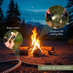 Survival Bracelets 4-Pack |SURVIVAL KIT 5-in-1 Paracord Bracelet Set with Fire S