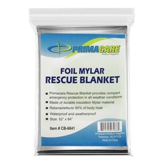 Primacare HB-10 Emergency Mylar Thermal Blankets – 10 Pack, Silver