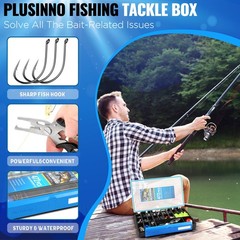 472PCS Fishing Accessories 10.6″ x 6.3″ x 1.6″, Tackle Kit
