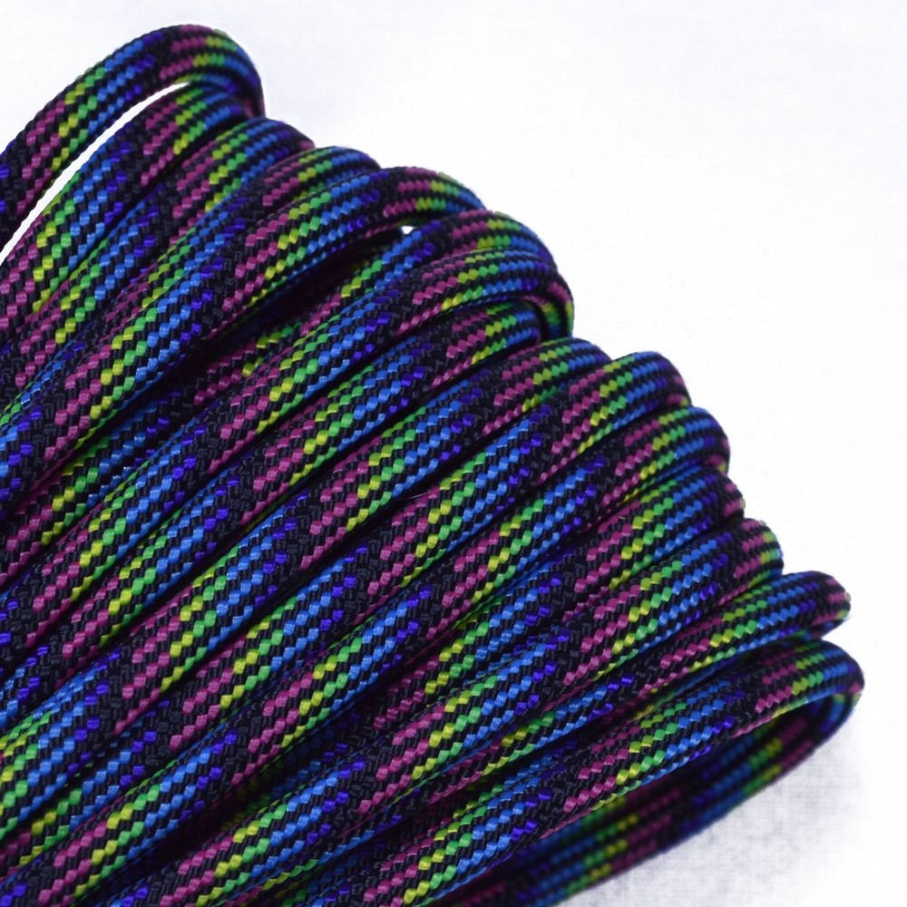 Neon Stripes Parachute Cord 550 Type III 50 Foot Bundle,